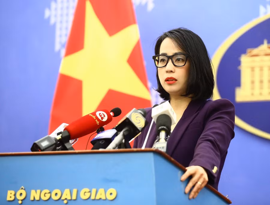 Người Phát ngôn Bộ Ngoại giao Phạm Thu Hằng. (Nguồn: TTXVN)