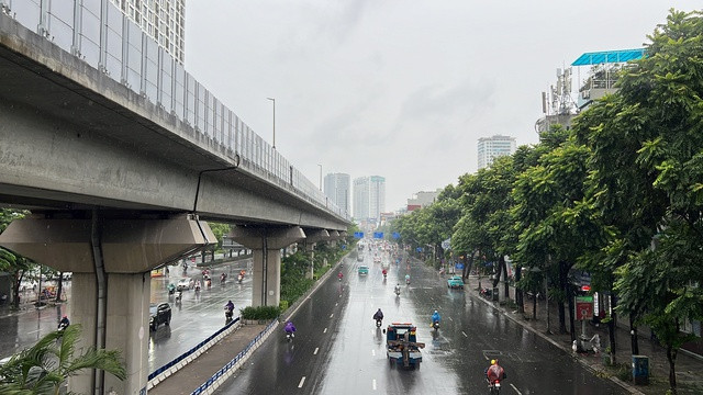 Khu vực đường Nguyễn Trãi có mưa nặng hạt Khu vực đường Nguyễn Trãi có mưa nặng hạt