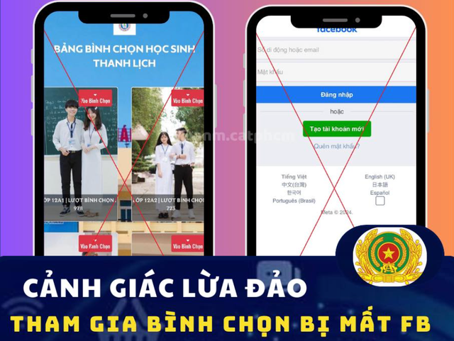 Công an TP HCM cảnh giác thủ đoạn chiếm đoạt Facebook Công an TP HCM cảnh giác thủ đoạn chiếm đoạt Facebook