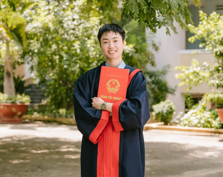 Chân dung Thủ khoa khối C của tỉnh Trịnh Thái Bảo (Trường THPT chuyên Hùng Vương) với 28,75 điểm. Ảnh nhân vật cung cấp