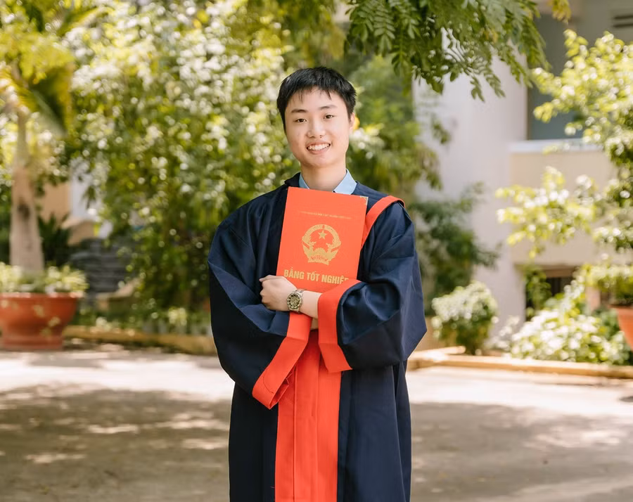 Chân dung Thủ khoa khối C của tỉnh Trịnh Thái Bảo (Trường THPT chuyên Hùng Vương) với 28,75 điểm. Ảnh nhân vật cung cấp