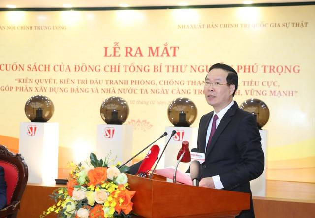 Thường trực Ban Bí thư Võ Văn Thưởng phát biểu tại lễ ra mắt. Ảnh: TTXVN