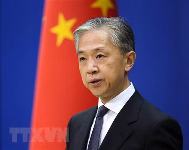 Người phát ngôn Bộ Ngoại giao Trung Quốc Uông Văn Bân. (Ảnh: Kyodo/TTXVN)