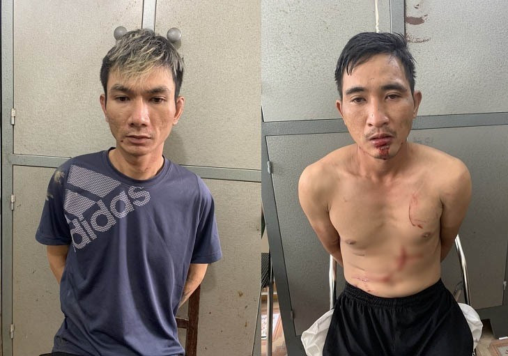 Đối tượng Lương Văn Đạt và Nguyễn Văn Doanh (từ trái qua phải). Ảnh: Công an tỉnh Hải Dương Đối tượng Lương Văn Đạt và Nguyễn Văn Doanh (từ trái qua phải). Ảnh: Công an tỉnh Hải Dương