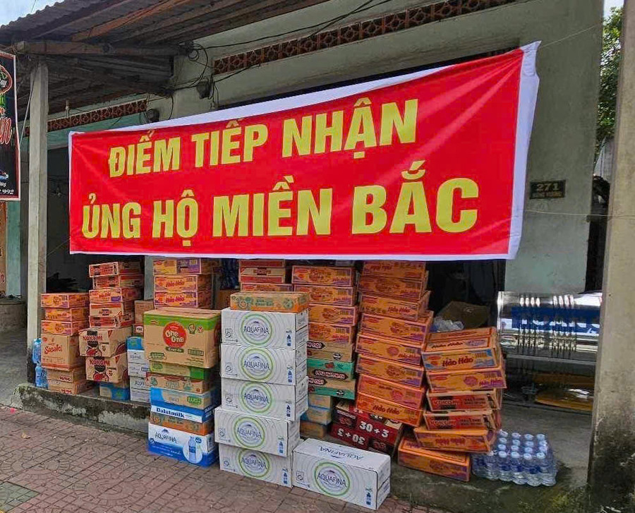 Một điểm tiếp nhận hàng hóa. Ảnh: HT