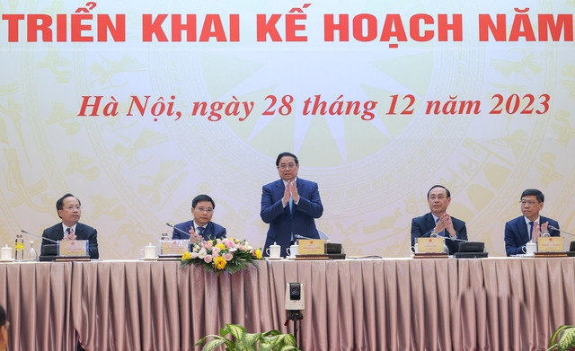 Thủ tướng dự Hội nghị tổng kết công tác năm 2023 và triển khai kế hoạch năm 2024 của Bộ Giao thông vận tải. Ảnh nguồn VGP Thủ tướng dự Hội nghị tổng kết công tác năm 2023 và triển khai kế hoạch năm 2024 của Bộ Giao thông vận tải. Ảnh nguồn VGP
