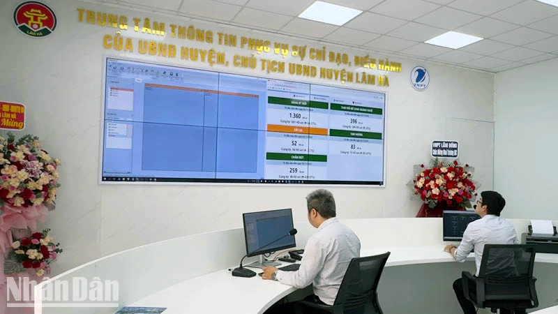 Chính thức vận hành Trung tâm IOC huyện Lâm Hà.