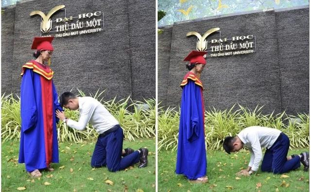 Nguyễn Hoàng Anh (tân thạc sĩ luật) quỳ lạy cảm ơn công lao to lớn của mẹ dành cho mình suốt bao năm qua Nguyễn Hoàng Anh (tân thạc sĩ luật) quỳ lạy cảm ơn công lao to lớn của mẹ dành cho mình suốt bao năm qua