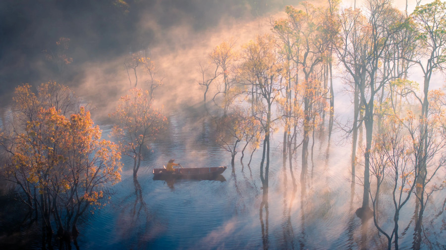 Bình minh suối Tía. Ảnh: NGUYỄN MINH TÚ Bình minh suối Tía. Ảnh: NGUYỄN MINH TÚ