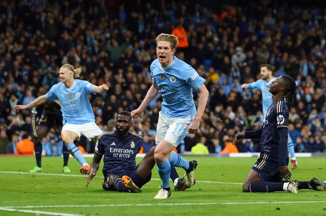 Kevin de Bruyne gỡ hòa phút 76 cho Man City