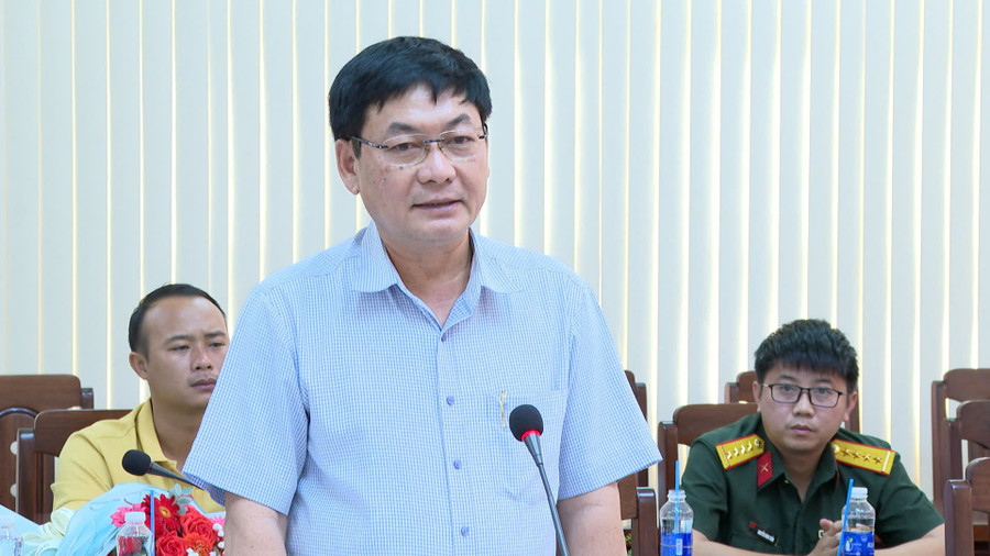 Ông Huỳnh Kiên-Tổng Biên tập Báo Gia Lai, Chủ tịch Hội Nhà báo tỉnh phát biểu tại buổi gặp mặt. Ảnh: RPiên 4666e9a872d4c58a9cc5.jpg