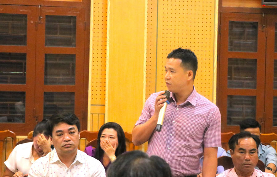 Đại biểu tham gia ý kiến tại hội nghị. Ảnh: Ngọc Minh img-6540.jpg