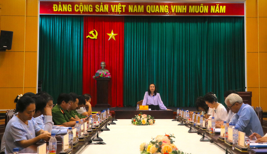 Quang cảnh buổi họp triển khai công tác phối hợp tổ chức kỳ thi tốt nghiệp THPT năm 2025 tại thị xã An Khê. Ảnh: Ngọc Minh img-5554.jpg