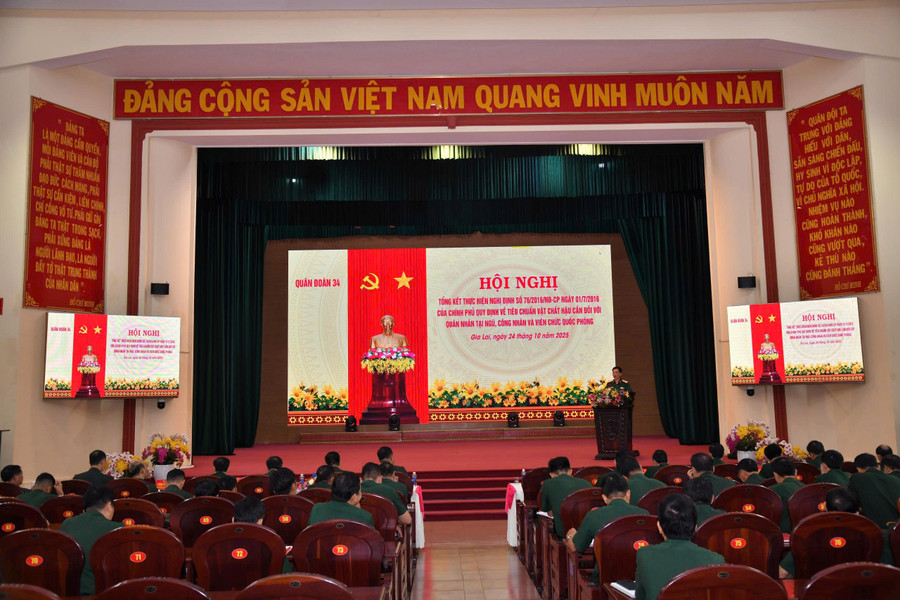 Quân đoàn 34 tổng kết thực hiện Nghị định số 76/2016/NĐ-CP của Chính phủ. Ảnh: T.D b26c2e2192df1f8146ce.jpg