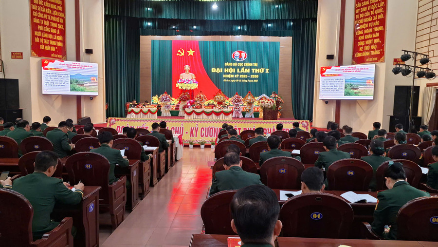 Đại hội đại biểu Đảng bộ Cục Chính trị Quân đoàn 34. Ảnh: N.T e204363fdafb6fa536ea.jpg