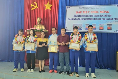 Gặp mặt các võ sĩ Gia Lai giành huy chương tại Giải Vô địch Cúp Kickboxing thế giới, Thái Lan năm 2025