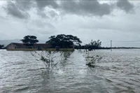 Nước lũ vùng hạ lưu sông Kôn giảm dần