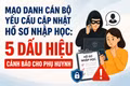 Mạo danh cán bộ yêu cầu cập nhật hồ sơ nhập học: 5 dấu hiệu cảnh báo cho phụ huynh