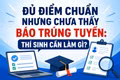 Đủ điểm chuẩn nhưng chưa thấy báo trúng tuyển: Thí sinh cần làm gì?