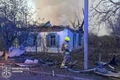 Thiệt hại tại thành phố Lozova do bom lượn mới của Nga gây ra. Ảnh: The Kyiv Independent