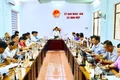 Quang cảnh làm việc tại xã Bình Hiệp. Ảnh: Nhật Trường