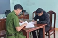 Đối tượng Võ Thế Chính tại cơ quan Công an.