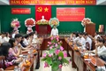 Quang cảnh buổi làm việc. Ảnh: Dũng Nhân