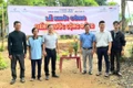 Khởi công công trình giếng nước cho người dân làng Thương, xã Kon Chiêng. Ảnh: H.N