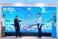 Các đại biểu nhấn nút ra mắt mô hình “Kiến tạo không gian số Gia Lai”. Ảnh: Đ.T