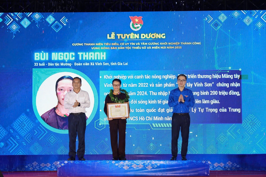 Anh Bùi Ngọc Thanh (SN 1992, dân tộc Mường, xã Vĩnh Sơn) là 1 trong số 10 thanh niên của tỉnh Gia Lai được Trung ương Đoàn tuyên dương lần này. Ảnh: ĐVCC gia-lai-co-10-thanh-nien-dtts-tieu-bieu-cap-trung-uong-nam-2025-2.jpg