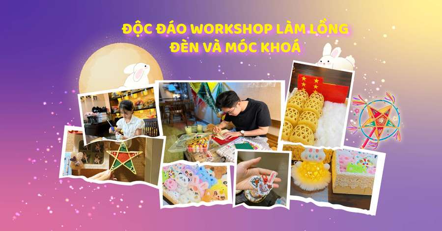 Đa dạng hoạt động làm đồ thủ công dịp trung thu tại Gia Lai. Ảnh: Minh Thư bia.jpg