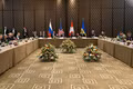 Cuộc họp ba bên giữa phái đoàn Nga, Mỹ và Ukraine tại Geneva, Thụy Sỹ, ngày 17-2. Ảnh: RIA Novosti