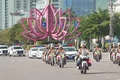 Lực lượng Cảnh sát giao thông xuất quân thực hiện nhiệm vụ. 