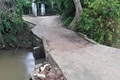Hiện trường vụ tai nạn xe máy.