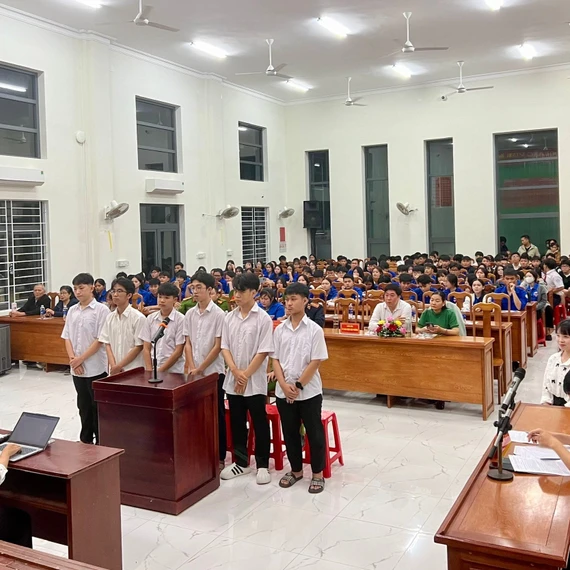 Hơn 200 đoàn viên, thanh niên tham gia phiên tòa giả định về “Gây rối trật tự công cộng”