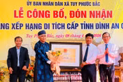 Ủy ban nhân dân xã Tuy Phước Bắc đón nhận bằng xếp hạng di tích cấp tỉnh đình An Cửu