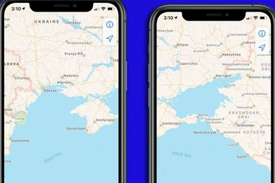 Đánh dấu Crimea thuộc Nga, Apple muốn lấn sân sang chính trị?