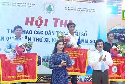 Gia Lai xếp thứ3 toàn đoàn tại Hội thi Thể thao các DTTS toàn quốc