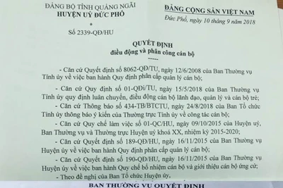 Quảng Ngãi: Trải lòng của nguyên PCT huyện về lý do gửi đơn từ chức