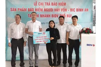 Bảo hiểm BIDV chi trả quyền lợi bảo hiểm người vay vốn hơn 2,2 tỷ đồng