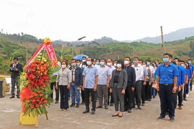 Lãnh đạo tỉnh dâng hoa, dâng hương và trồng cây tại Nhà bia HĐND, UBND cách mạng tỉnh