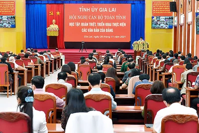 Gia Lai: Hội nghị cán bộ toàn tỉnh học tập, quán triệt các văn bản của Đảng