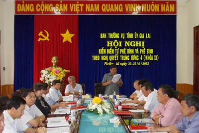 Ban Thường vụ Tỉnh ủy Gia Lai: Kết thúc Hội nghị kiểm điểm tự phê bình và phê bình