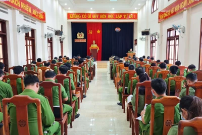 Kiểm tra công tác công an năm 2021 tại Công an TP. Pleiku