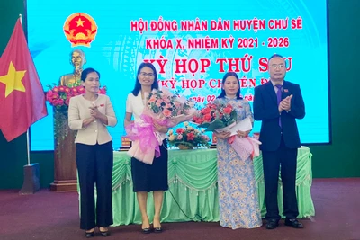 Bà Kpui H'Blê được bầu giữ chức Phó Chủ tịch HĐND huyện Chư Sê nhiệm kỳ 2021-2026