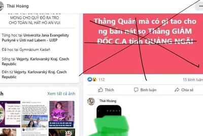 Xác định danh tính tài khoản Facebook dọa bắn Giám đốc Công an tỉnh Quảng Ngãi