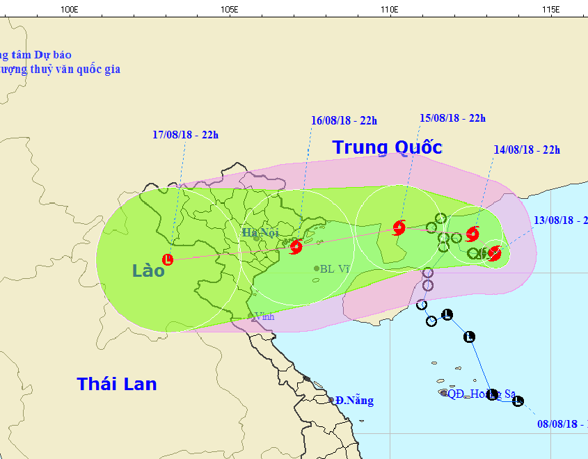 Bão số 4 giật cấp 11 sắp đi vào vùng biển Quảng Ninh-Nam Định