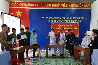 Gia Lai : học viên cai nghiện thi tìm hiểu HIV/AIDS