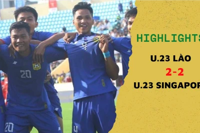 Highlights U.23 Lào 2-2 U.23 Singapore: Quá tiếc cho đội bóng của Đất nước Triệu Voi