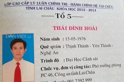 Đường thăng tiến của Trưởng phòng Cảnh sát kinh tế dùng bằng giả